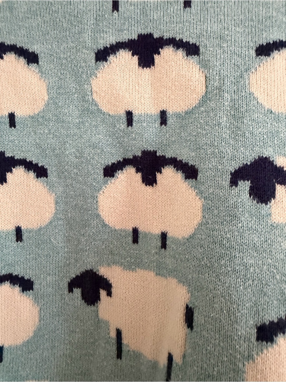 Mini Boden Kids' Novelty Cotton Jumper Sweater Blue Sheep 5 - Picture 3 of 6
